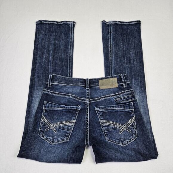 Buckle BKE Mens Aiden Boot Stretch Jeans Highclere Dark Wash Phone Pocket 28x29 - Picture 1 of 16